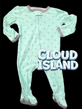 *1044 Cloud Island polka dots sleeper Girls 0-3 months